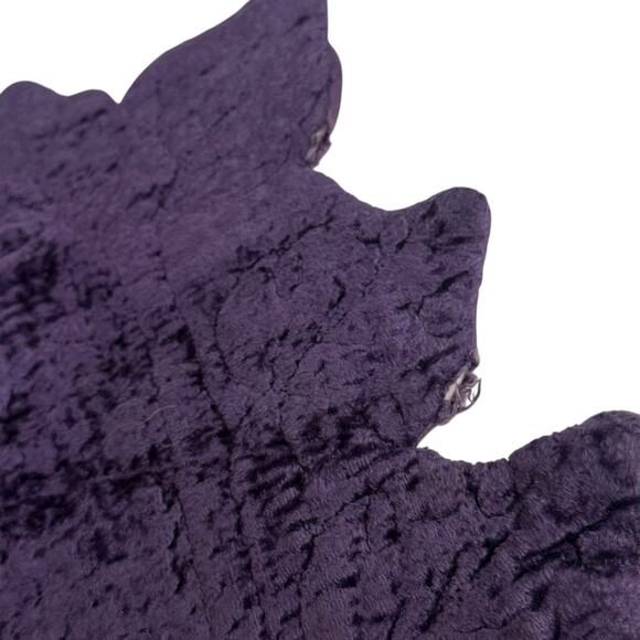 soft surroundings purple crushed velvet wavey edge Quilted throw blanket - Picture 7 of 13